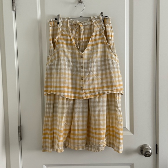 Madewell Dresses & Skirts - Madewell Cotton Top & Skirt Set - Yellow Gingham (6)